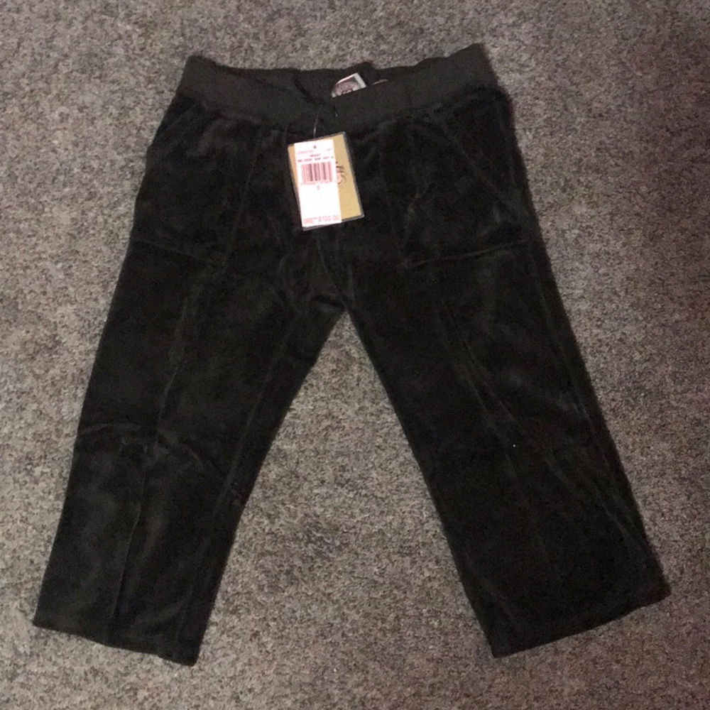 JUICY COUTURE BROWN CROP TRACK PANTS NWT